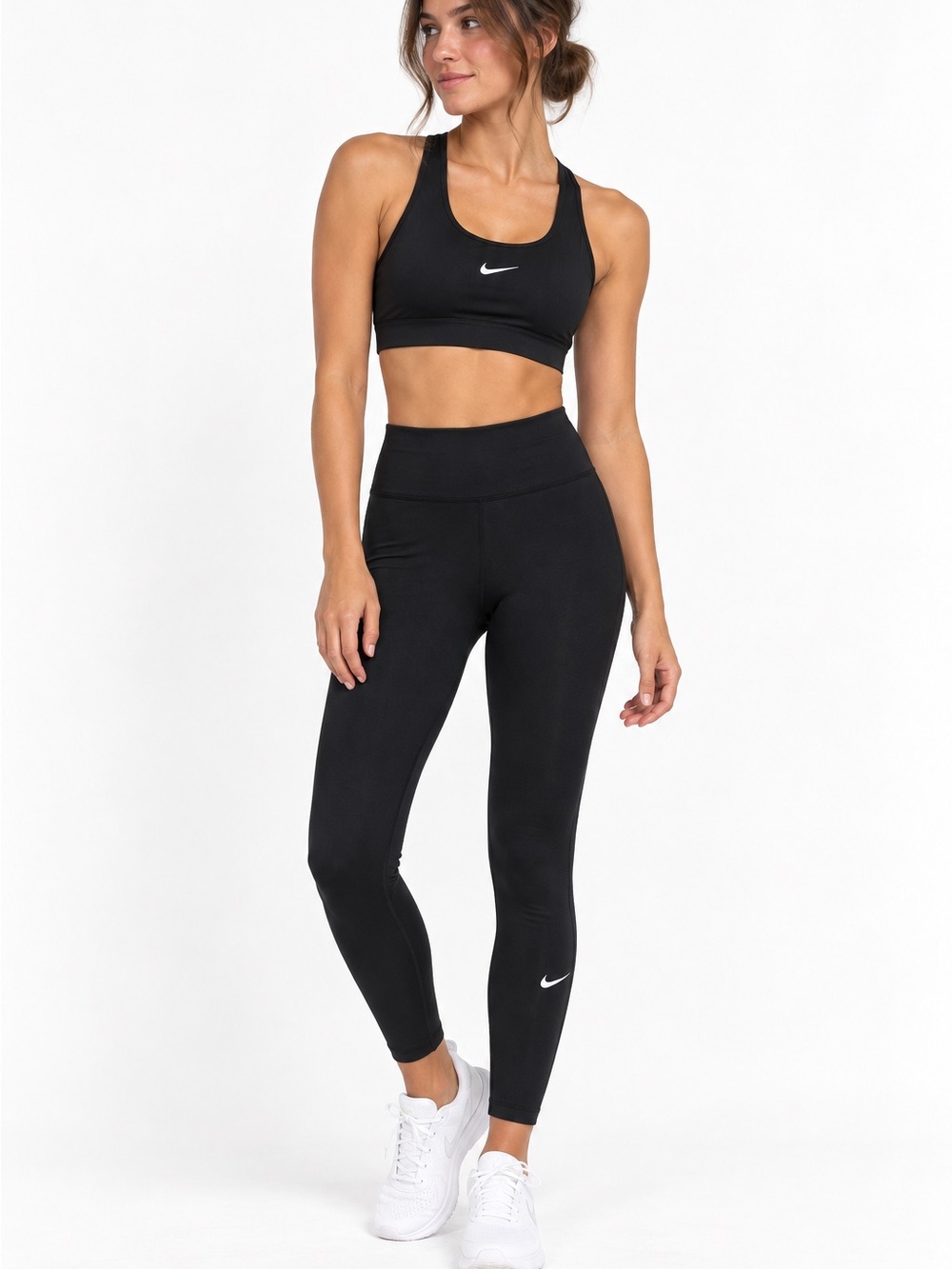 Nike Black High Rise Ankle Leggings Women’s Medium Athletic Activewear